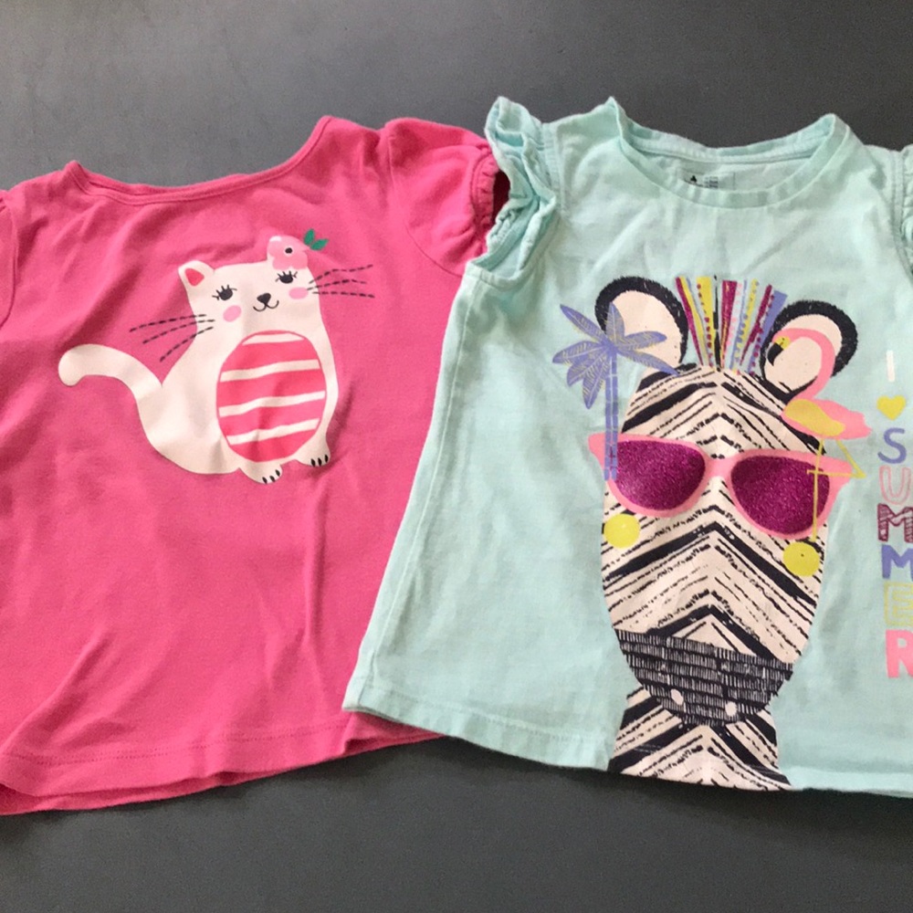 Set of two girl t-shirts. Gymboree & Gap. Size 5